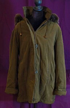 Tradition Arctic Warmth Hooded Parka Coat Faux Fur Trim Zip/Button Green S